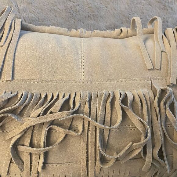 Z Gallerie real leather decorative pillow, 19x10 inches - Picture 3 of 5